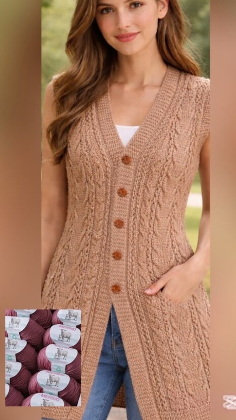 Veste Merino vilna, maiga