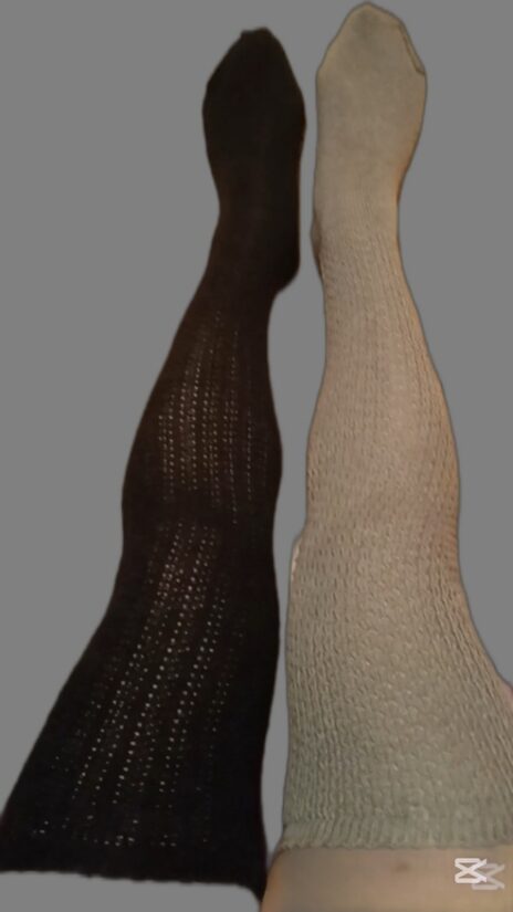 Zeķes garās,mežģīņraksts